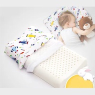 Two Sizes Soft Latex Pillow for Baby Infant Kids Ergonomic Design Baby Head Cushion Neck Guard Carto