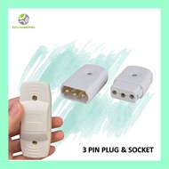 T&G 16A 3 Pin Round Plug & Socket