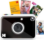 Kodak Printomatic+ Instant Print Digital Camera (Black) 10MP Portable Camera with Interactive RGB LE