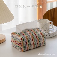Dreamerhouse Colorful Woven Tissue Box Car Living Room Coffee Table Paper Box Napkin Storage Box T07