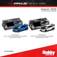 [PO] HobbyJapan 1:64 Civic TYPE R (FL5) MUGEN Group.B (2025) - Championship White / Racing Blue Pear