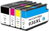 936XL 936e Ink Cartridges Black Color Combo (4-Pack) Compatible for HP 936 XL HP936 HP936e HP936XL f