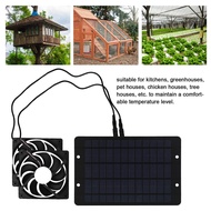 [eforcelxt] Solar Panel Fan Kit 10W Solar Powered Dual Fans For Chicken House Greenhouse Dog House With Protective Net