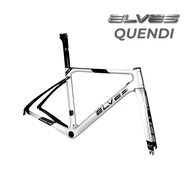 Elves Quendi Road Bike Carbon Frame Glossy Silver Matte Black / Rim Brake