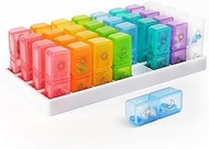BEXEEN Monthly Pill Organizer 2 Times A Day - 30 Day Medicine Organizer - Large Pill Case Am Pm One Month Pill Box Months Pill Dispenser Twice a Day Medication Vitamin Container Sorter Two Time a Days