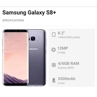 Samsung galaxy s8 plus 4/64gb Official indonesia