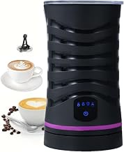 Milk-Frother, 4-in-1 Milk-Steamer-and-Frother, Hot & Cold Foam Milk Warmer with Temperature Control,