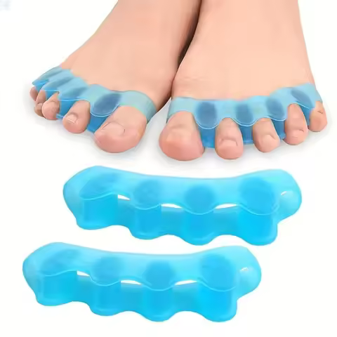 1 pair soft touch silicone toe spacers, reusable toe spacers for feet