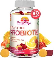 Probiotic Gummies Sugar Free - 5 Billion CFU, Non GMO, Vegetarian (NO Gelatin or Gluten) and Kosher. Probiotics for Women, Kids, and Men. Digestive and Immune Health | 90 Count