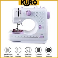 Kuro Sewing Machine FHSM 505A Pro Upgraded 12 Sewing Portable Mini Sewing Machine Mesin Jahit 505