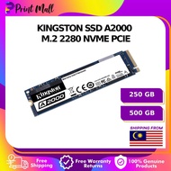 KINGSTON SSD A2000 SA2000M8 M.2 2280 NVME PCIE GEN 3 X 4 3D NAND SOLID STATE DRIVES - 250GB / 500GB