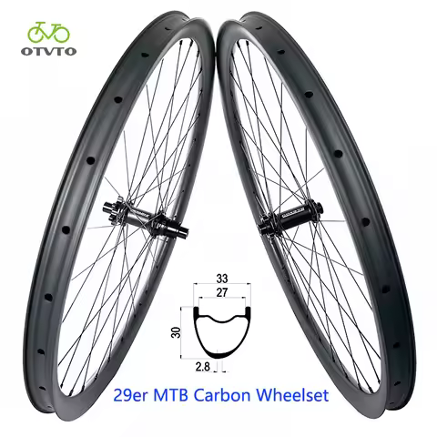 Carbon Wheelset MTB 29 Mountain Bicycle Rim Tubeless 30mm Depth 33mm Width Goldix M370 6bolt Hub Tb2
