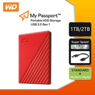 【Ready Stock】wd my passport external harddisk 2tb/1tb ฮาร์ดดิสก์ HDD 1TB ฮาร์ดไดรฟ์คุณภาพสูง harddis