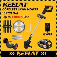KEELAT Cordless Lawn Mower 20V Electric Grass Cutter Push Lawn Mower for Garden Yard Grass Cutting