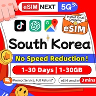 South Korea eSIM 5G 1-30Days Daily 1GB-3GB & Total 3GB-20GB  Unlimited Data  | High Speed Travel eSI