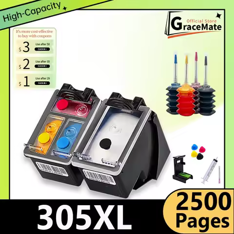 305XL DeskJet 1210 1212 1215 1255 2300 2330 2331 2755 Printer Cartridge Replacement Ink Cartridge fo