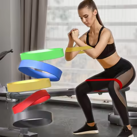 TPE Resistance Band 5-piece Set Customized Fitness Stretching Strength Training Hip Stretching Band 