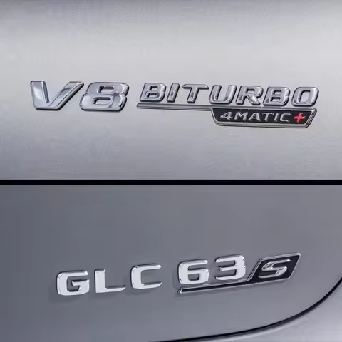 3D ABS Chrome AMG Emblem V8 BITURBO 4MATIC Emblems Badges For Mercedes Benz Silver Black X253 C253 G