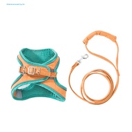 TH  Y-shaped Cat Harness Soft Suede Cat Harness Soft Breathable Cat Harness Vest with Leash Reflecti
