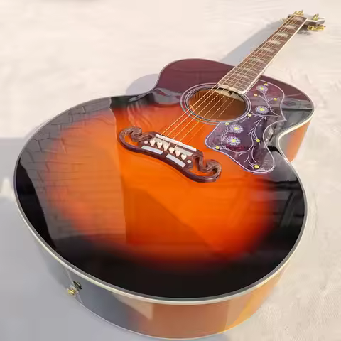 High quality acoustic guitar, 301EQ, spruce wood panel, rosewood fingerboard. In stock, place an ord