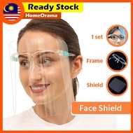 HomeOrama [MALAYSIA READY STOCK] protective plastic transparent face shield with glasses for virus 透明防护高清防飞沫
