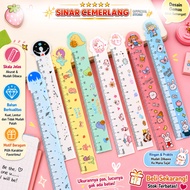 SC 1 Pcs Cute Ruler 15 Cm/ Funny Plastic Ruler/ Character School Office Ruler Cute Patterned Ruler
