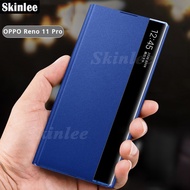 Flip New Design Case For OPPO Reno 11 Pro Case Smart View Stand Holder Cases for OPPO Reno11 5G Back Cover Flip Leather Cover