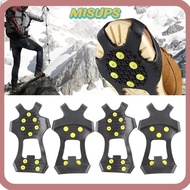 MISUPS Ice Gripper Spike, Spike Anti-Slip Ice Claw,  Universal 10 Teeth Shoes Crampons For Shoes