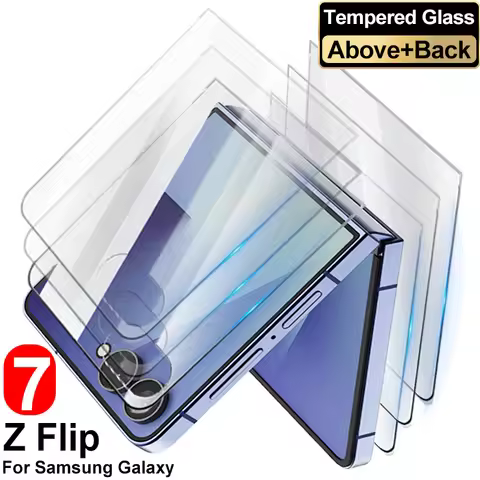Back Tempered Glass Outer Screen Protector for Samsung Galaxy Z Flip 7 2025 HD Protective Glass Flim