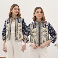 Outer Batik 135 HT Navy/ Bomber Jacket Batik Outer Batik