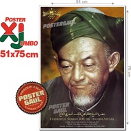 Poster XJumbo REPRODUKSI LUKISAN: HADRATUS SYAIKH KH. M HASYIM ASY'ARI #XJFJP110 - ukuran 51 x 75 cm
