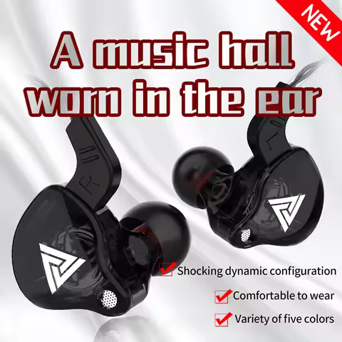 Original QKZ AK6 HiFi Wired EarphoneRace Sport Headphone Bass Stereo Noise Reduction Headset MusicEa