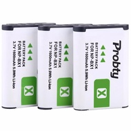 3pcs 1600mAh NP-BX1 BX1 Camera Batteries Battery AKKU pack For Sony DSC-RX100 IV RX10 II RX1 HX300 W