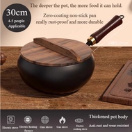 Handmade big belly pot iron pot household cooking pot uncoated non-stick frying pan-大肚鍋 炒鍋