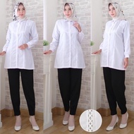 SEENAOUTFIT - COD KM 012 BAJU PUTIH KEMEJA PUTIH POLOS WANITA KERJA