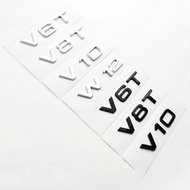 V6T V8T W12 V10 logo for AUDI A4 A6 A8 C7 S4 B7 SQ7 R8 S8 S6 Q5 Q3 fender side emblem rear trunk sti
