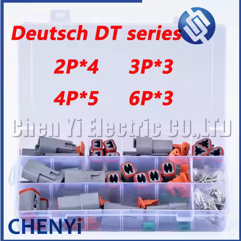 250 Pcs Deutsch DT series Automotive Waterproof Wire Connector Kit DT06-2/3/4/6S DT04-2/3/4/6P Seale