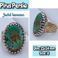 Cincin Batu Akik Asli Pirus Persia Jadul Lawasan Pirus.11