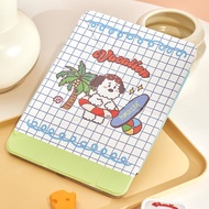 海邊小狗貓咪iPad殼 磁吸可拆卸金魚翻蓋平板保護套