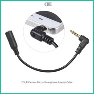 CRE 3 5mm TRS to TRS Adapter Cable For Smartphone Mics to PC and Cameras Extension Cable 13CM