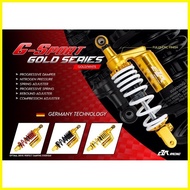 ♞CZR RACING REAR SHOCK GOLD RED BLACK SERIES FOR MIO SPORTY MIO I 125 / SOUL I 125 / 300MM