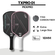 TXPRO 01 Pickleball Paddle | T700 Carbon Fiber | Tolakan Kuasa Tinggi | Shock-Absorbing | Disahkan U
