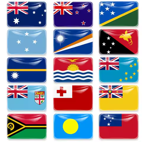 Oceania country Flag Fridge Magnet Australia New Zealand Fiji Micronesia Nauru Samoa Vanuatu Palau K