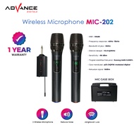 Advance MIC-201 Dua Microphone Wireless Professsional Mic Karaoke Microphone System Mic Tanpa Kabel