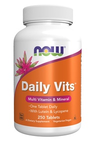 NOW Supplements, Daily Vits™, One Tablet Daily with Lutein & Lycopene, 250 Tablets