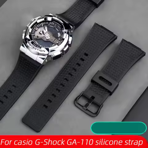 16mm Silicone Men Watchband For Casio G-Shock GA-110 GM-110GB GA-110 GA-100 GA-120 Resin silicone Ru