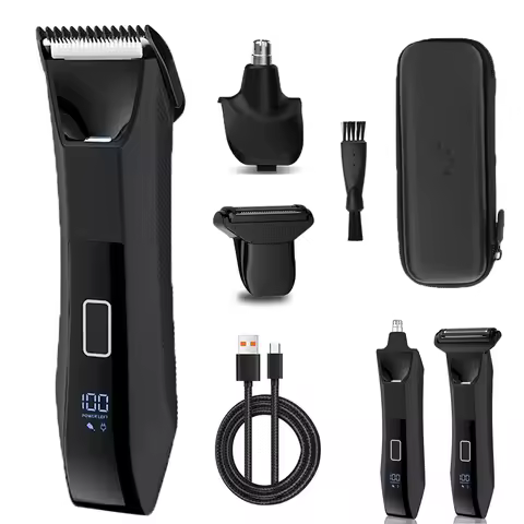 Beard Trimmer for Men, IPX7 Waterproof Groomer Kit, Body, Head, and Beard