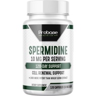 Spermidine (10mg of 99% Spermidine 3HCL - Third Party Tested) 120 Capsules - 100x More Potent Than W