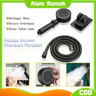 Portable Bathroom Shower Head Shower Set /Black Premium Shower Head Set 5 Adjustable Modes