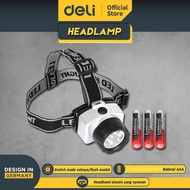 Deli Headlamp Senter Kepala LED Lumens 45 EDL551401